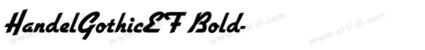 HandelGothicEF Bold字体转换